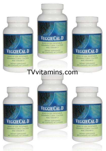 6 VeggieCal-D Sea Veg Coral Calcium Vitamin D3